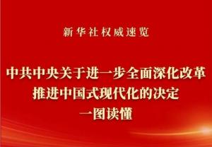 學(xué)習(xí)在線 | 《中共中央關(guān)于進(jìn)一步***深化改革、推進(jìn)中國式現(xiàn)代化的決定》一圖讀懂